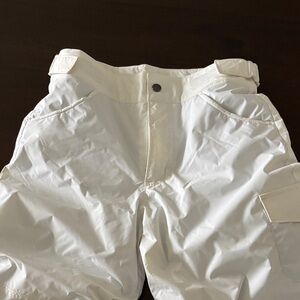 Kids White Snow/Ski Pants - Clean Bright White, Size M